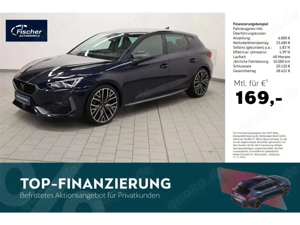 CUPRA Leon 2.0 TSI VZ NAV/LED/RFK/SH/LH/VCP