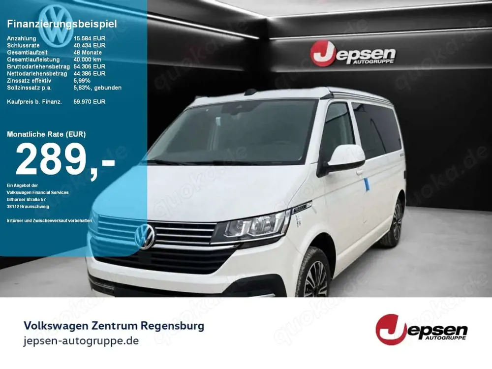 Volkswagen T6.1 California Beach Camper Aufstelldach DSG