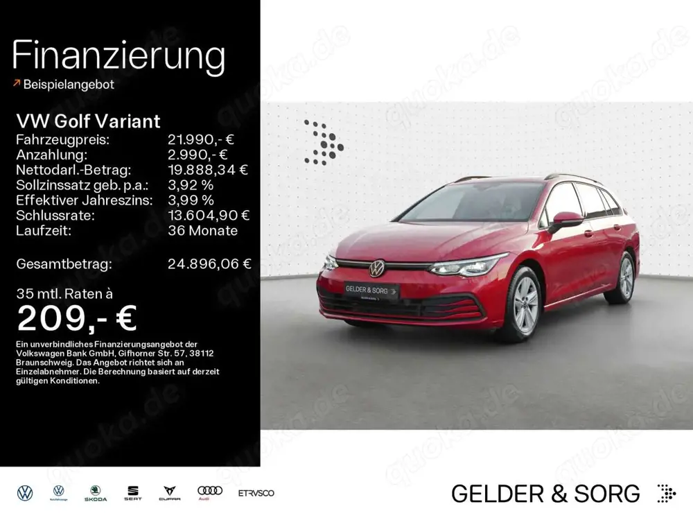 Volkswagen Golf Variant Life 2.0 TDI Pano*AHK*HK*Matrix