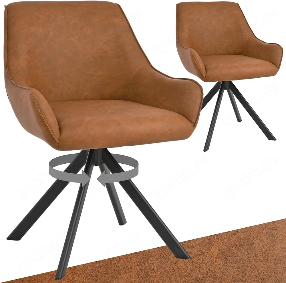 2 Stühle Kunstleder