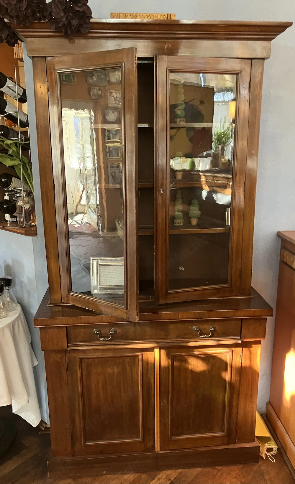 Antik englischer Aufsatzschrank Vintage