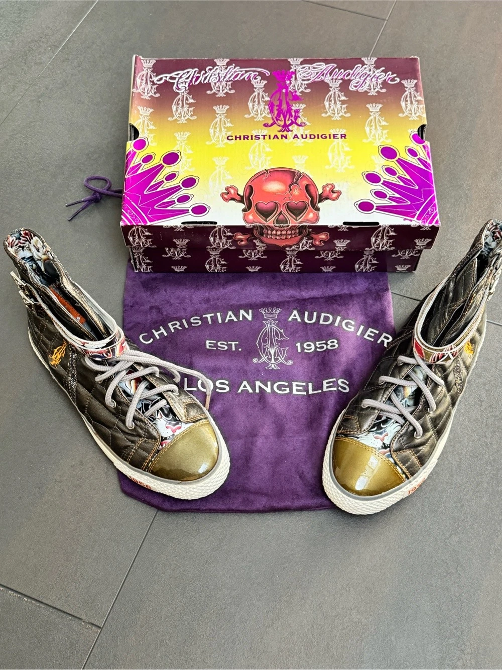 chrstian Audiger Designer luxus high top sneaker 40 neu neupreis 170 