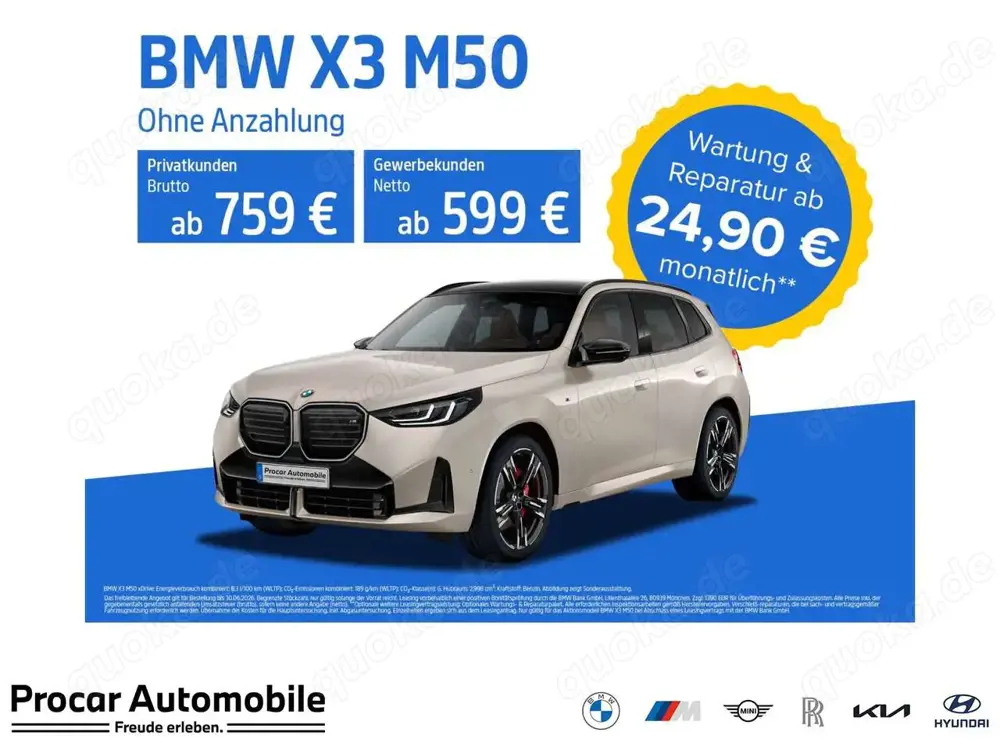 BMW X3 M 50 xDrive M Sport NAVI LED Sound Syst. DAB