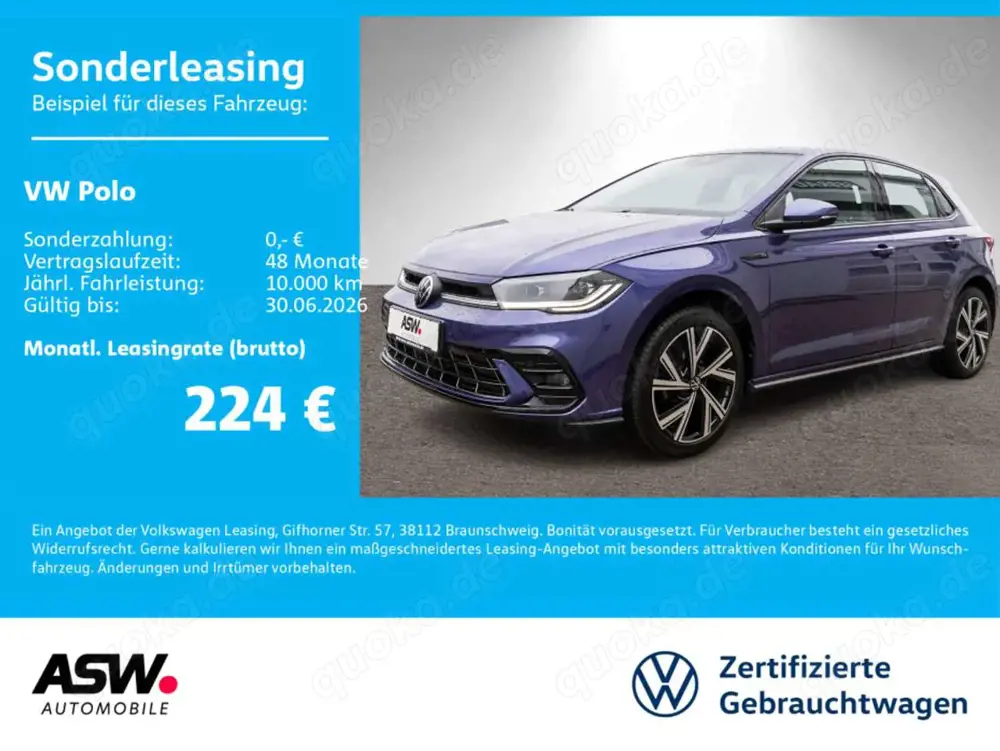 Volkswagen Polo R-Line 1.0 TSI LED Navi PDC SHZ Carplay
