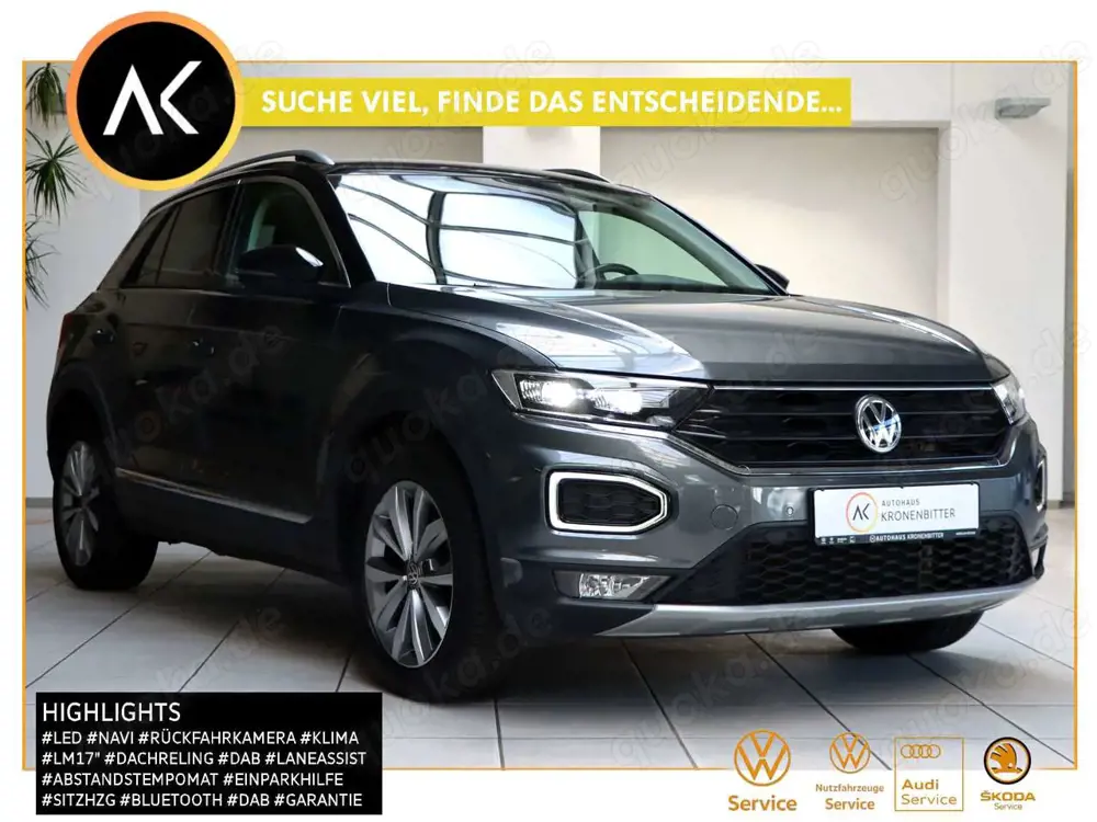 Volkswagen T-Roc 1.5 TSI Style 150PS-LED Navi Kamera LM17 ACC Klima