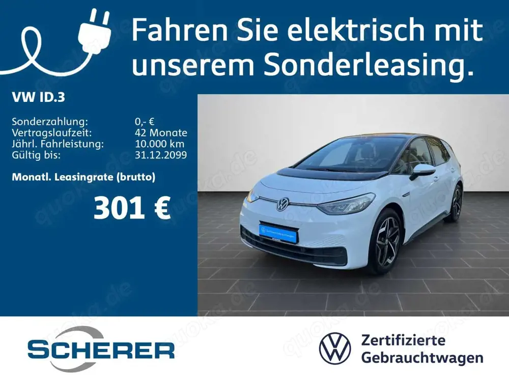 Volkswagen ID.3 Pure Performance 45 kWh, 1,99%, NAVI, LED,