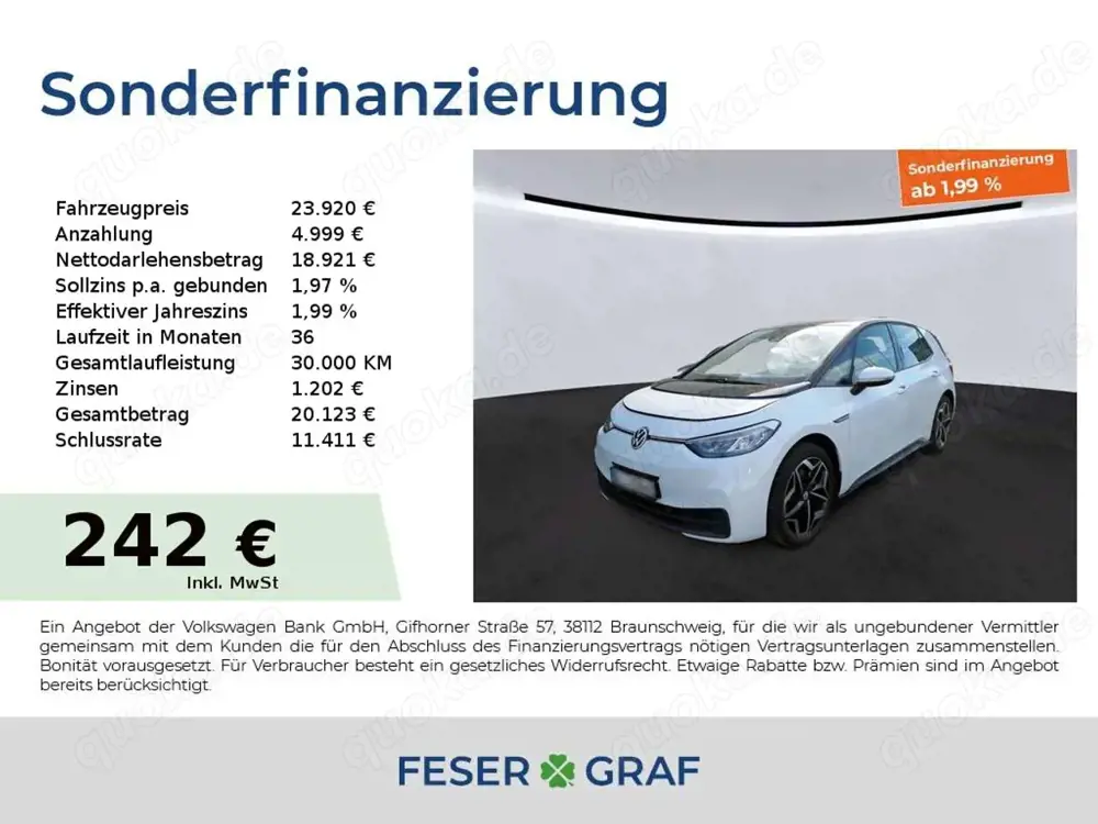 Volkswagen ID.3 Pro S 82 kWh Navi APP LED PDC