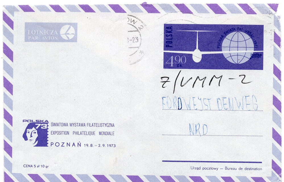 (0067) POLEN Ganzsachenumschlag