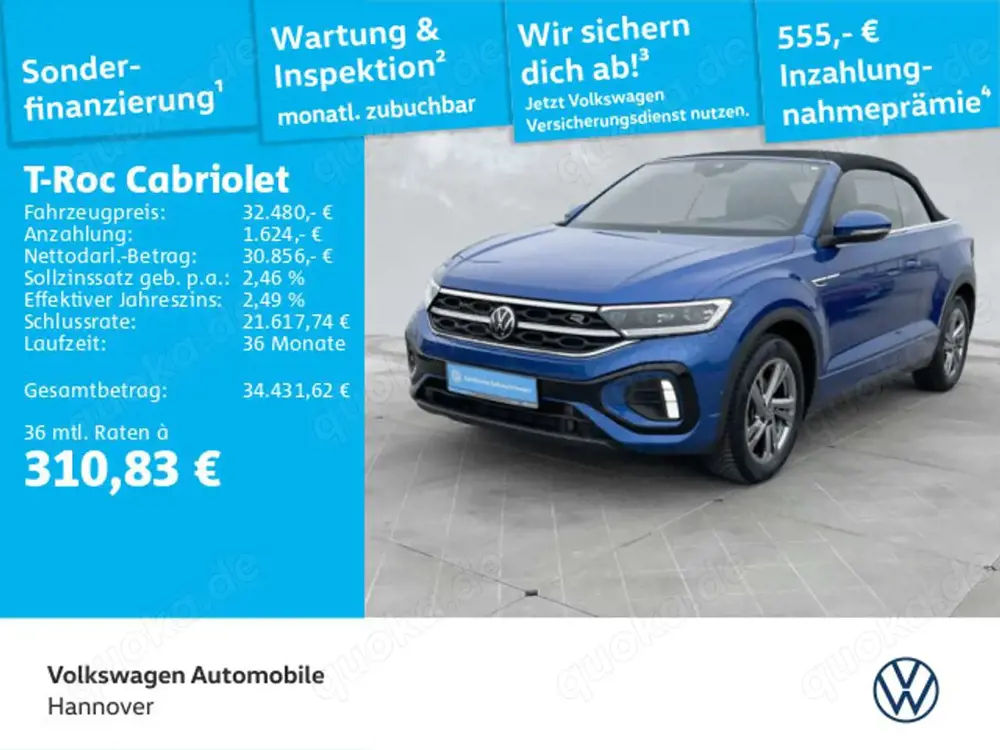 Volkswagen T-Roc 1.5 TSI DSG R-Line Navi AHK LED