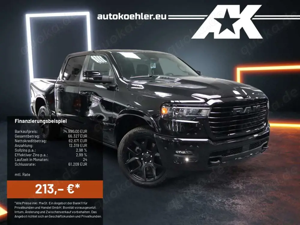 Dodge RAM 1500 Laramie NIGHT PREMIUM ACC, Luft, Harman Kardon, LPG-Gas mgl.