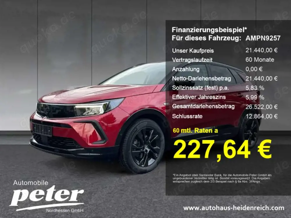 Opel Grandland Grandland 1.2 Turbo GS Line Automatik Klimaautomatik Rückfahrkamera