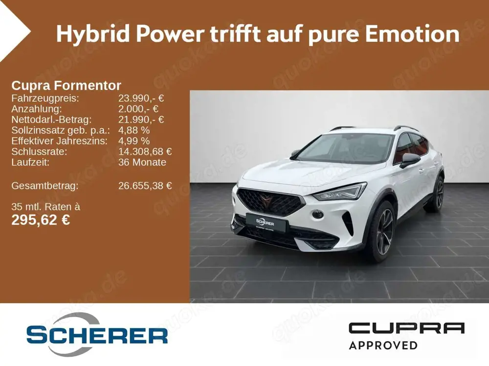 CUPRA Formentor RFK*SHZ*CARPLAY*ACC*KESSY uvm...