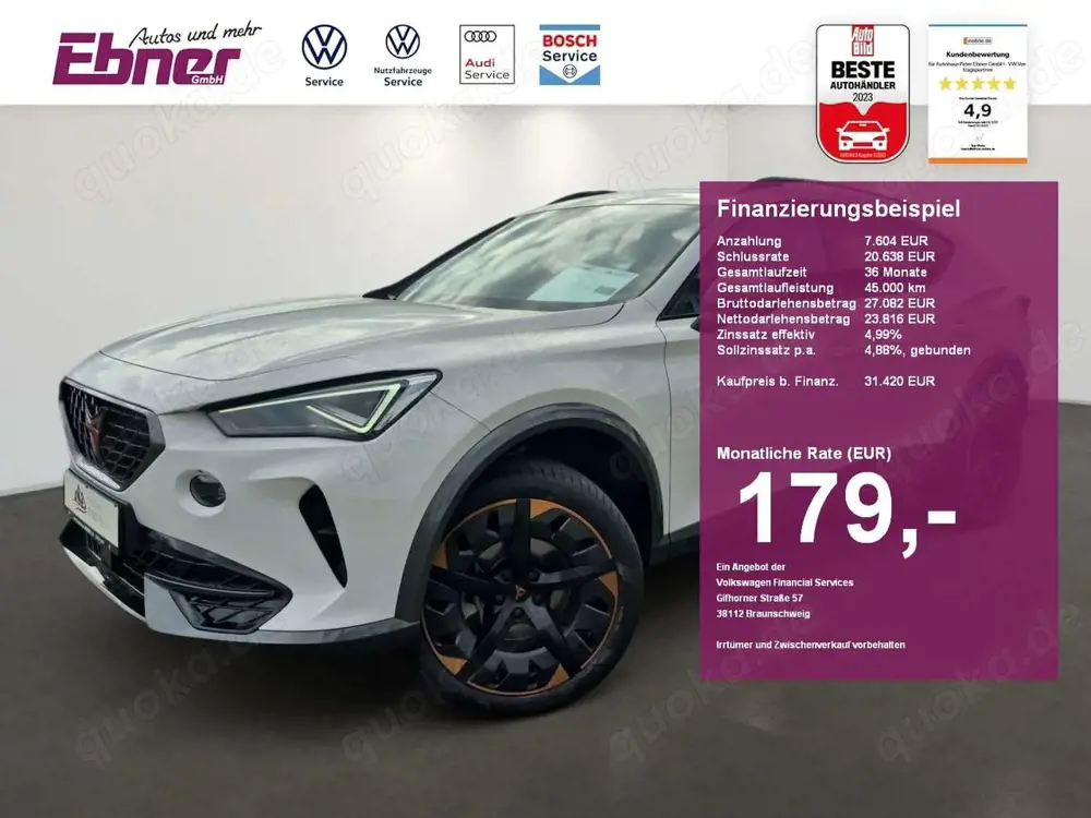 CUPRA Formentor 4DRIVE 2.0TSI DSG PANO+MEMORY+BEATS+ASSIST XL+MATR