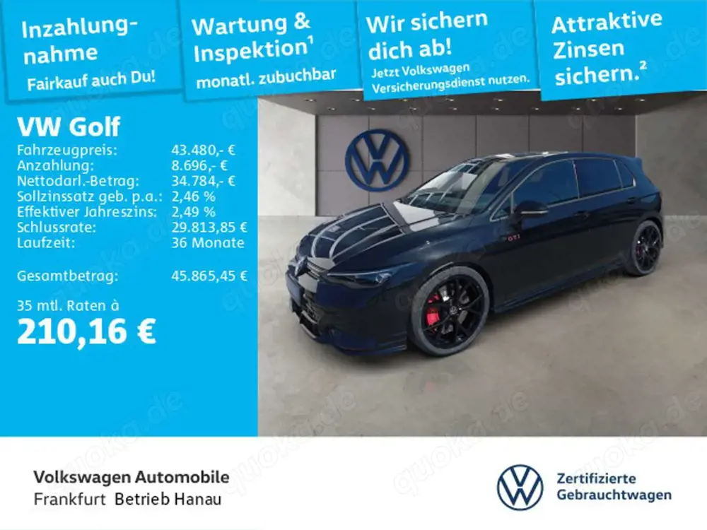 Volkswagen Golf GTI Golf VIII 2.0 TSI GTI Clubsport Navi IQ.LIGHT -