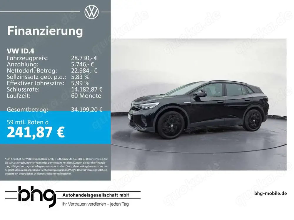 Volkswagen ID.4 Pro Perfomance 1-Gang-Autom. Fahrschulpedal