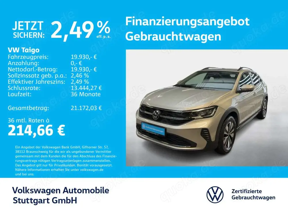 Volkswagen Taigo Life 1.0 TSI Kamera Tempomat