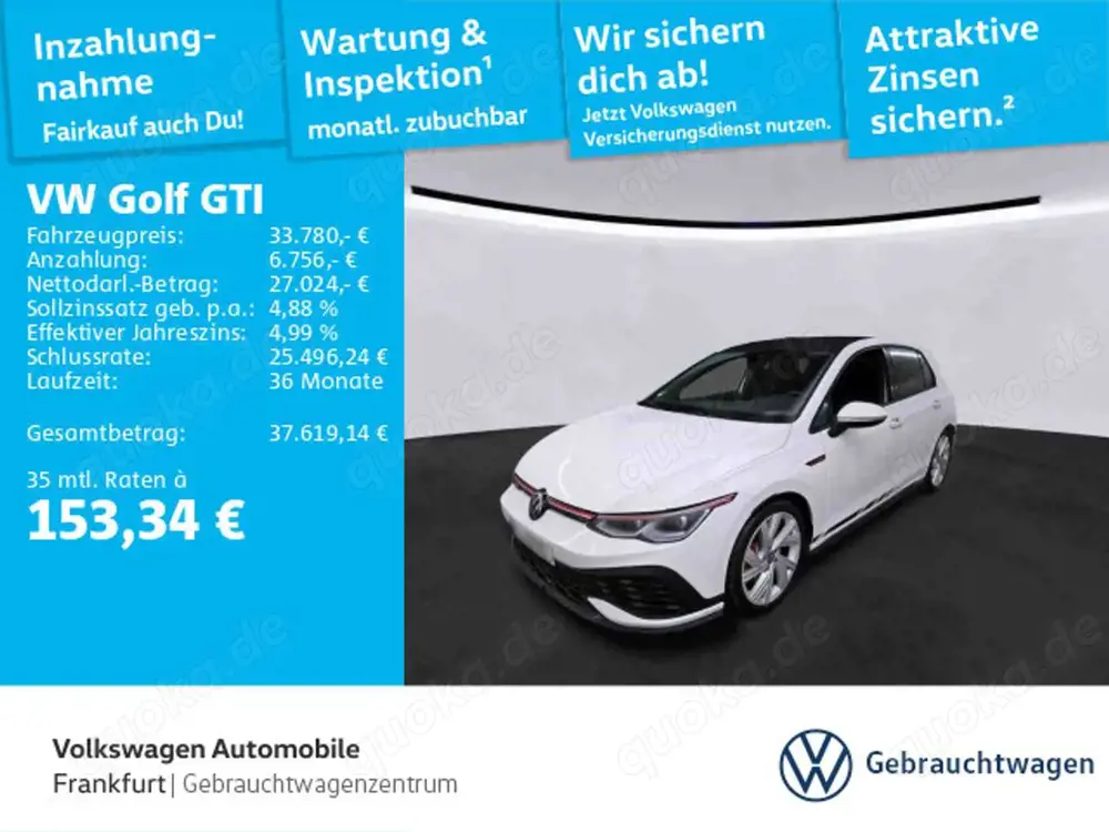 Volkswagen Golf GTI Golf VIII GTI CLUBSPORT 2.0 TSI AKRA NAVI LED