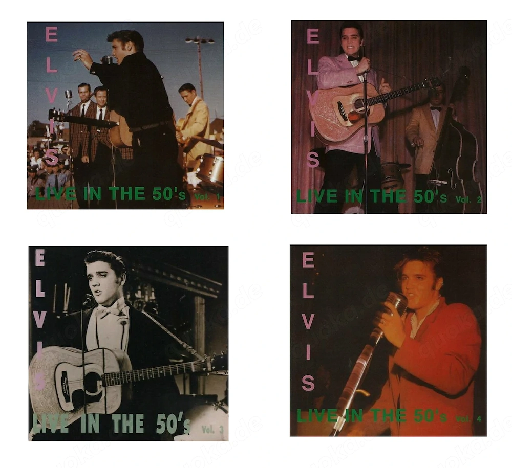 Elvis Presley 4 CD's Live In The 50's Vol. 1   2   3 + 4