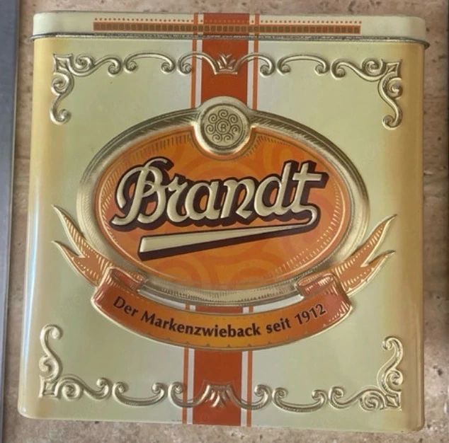 Brandt Markenzwieback Werbeblechdose