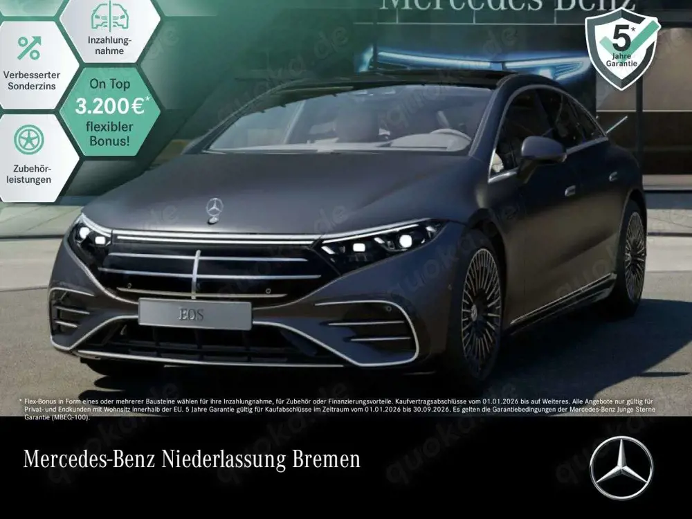Mercedes-Benz EQS 450 4Matic AMG Fahrass Airmat Pano Burmester