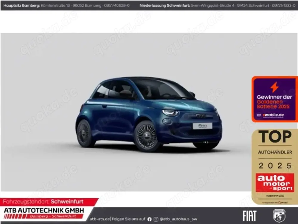 Fiat 500e ICON + Komfortpaket 42 kWh PDCv+h Rückfahrkam.