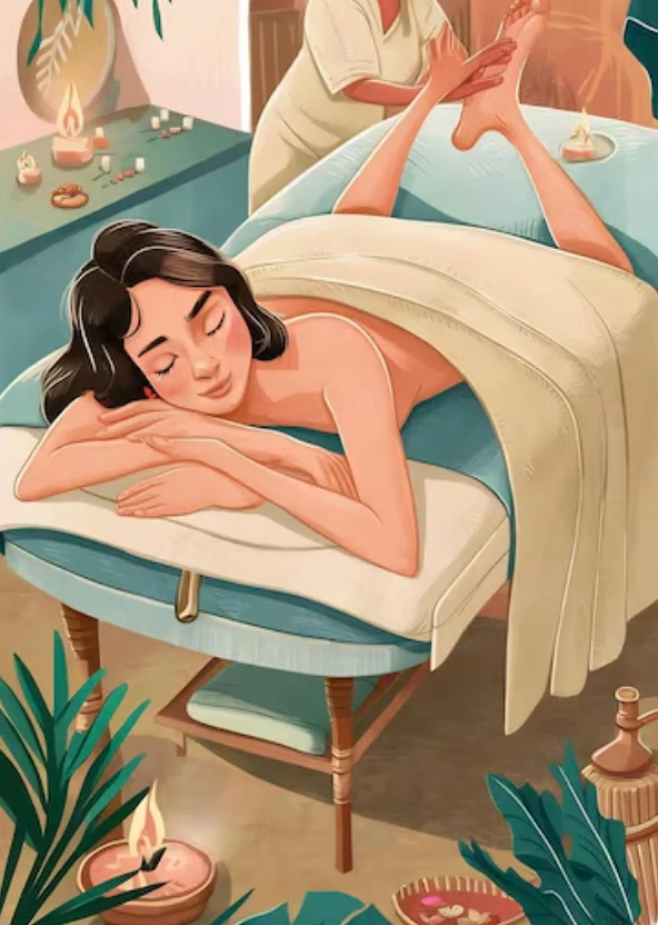 Wellness-Massage für die Frau
