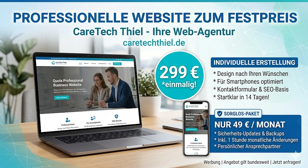 Professionelle Website zum Festpreis   Inkl. Wartung & Änderungsservice!