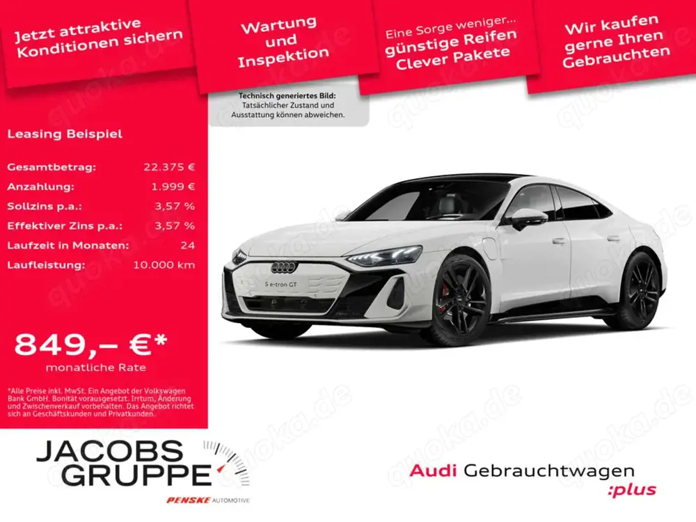 Audi e-tron GT S qu. Black/Facelift/S-Sitze/Pano/Laser/HuD/ACC/360°