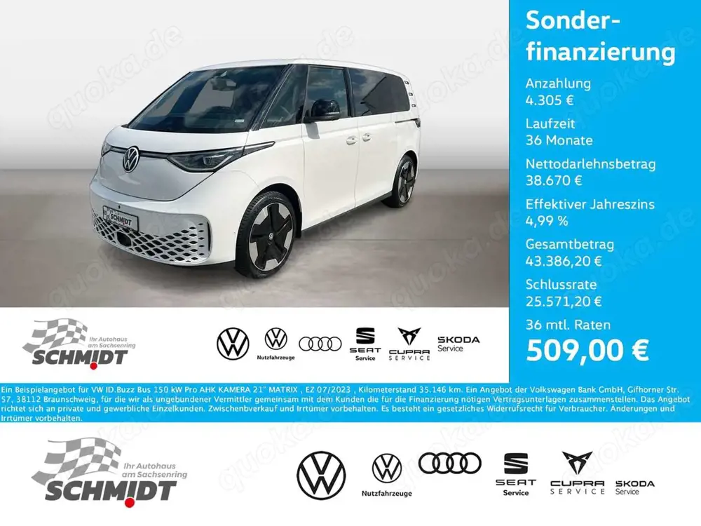 Volkswagen ID. Buzz ID.Buzz Bus 150 kW Pro AHK KAMERA 21" MATRIX