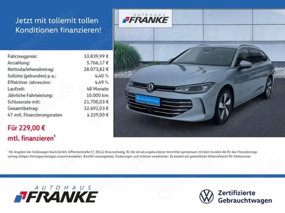 Volkswagen Passat Variant 2.0 TDI, Business, IQ Drive, AHK