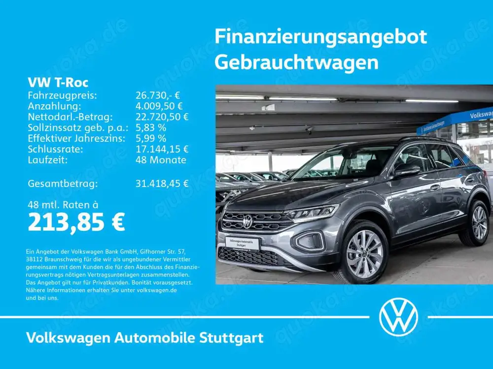 Volkswagen T-Roc Life 1.5 TSI DSG Kamera ACC Bluetooth SHZ