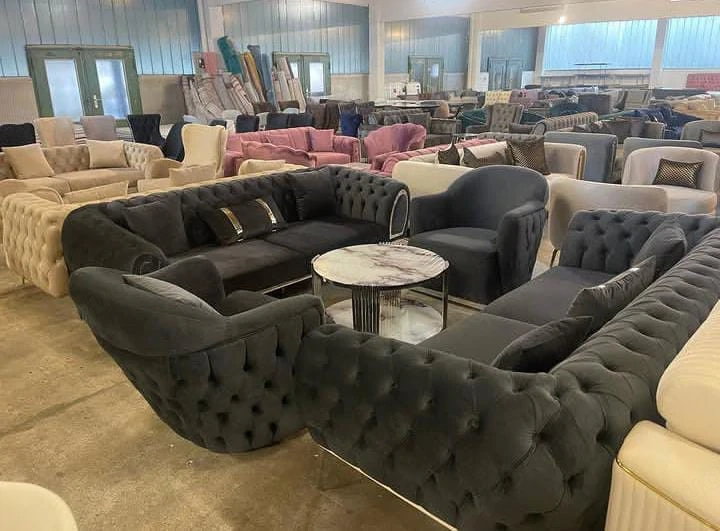neu Sofa Set inkl Elektro Kamin und Couchtisch 