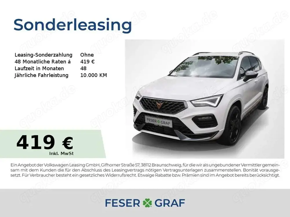 CUPRA Ateca VZ 2.0 TSI 4D DSG 360° Kessy Navi Sitzh.