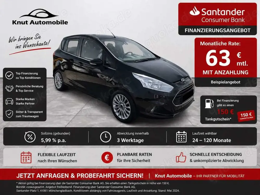 Ford B-Max Titanium 1.0*SONY*SitzH*Klima*2J Garantie