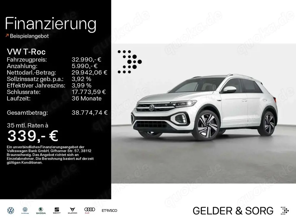 Volkswagen T-Roc T-ROC 2.0 TDI R-Line 4M*Matrix*ACC*Digital*Navi