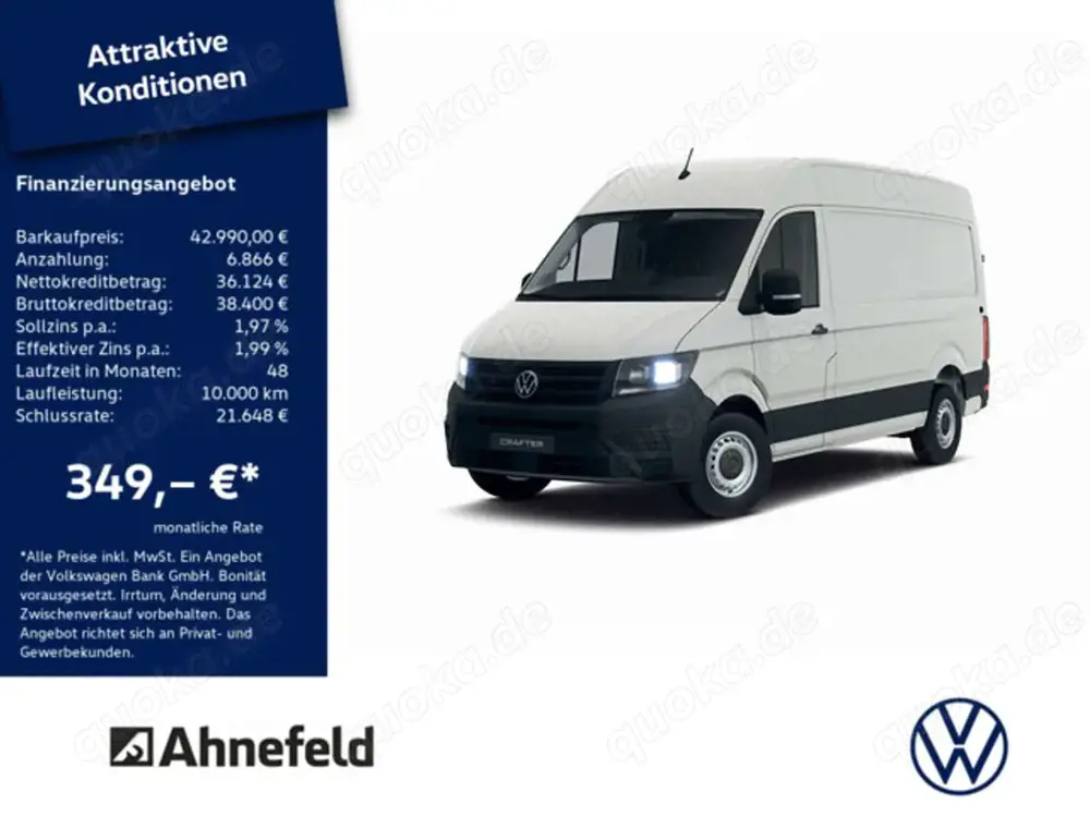 Volkswagen Crafter 35 Kasten HD 2,0 TDI 103 kW