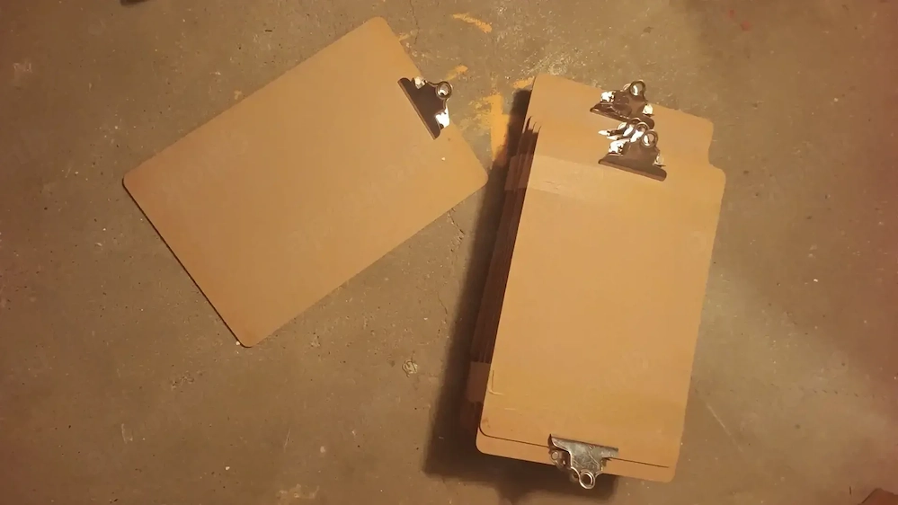Klemmbrett A4 Holz 10x - Braun mit Metallklammer