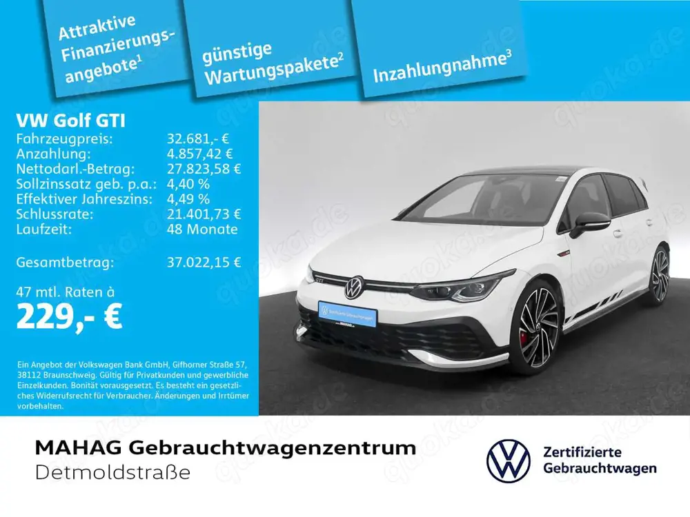 Volkswagen Golf GTI Golf VIII GTI Clubsport 2.0 TSI BlackStyle Leder
