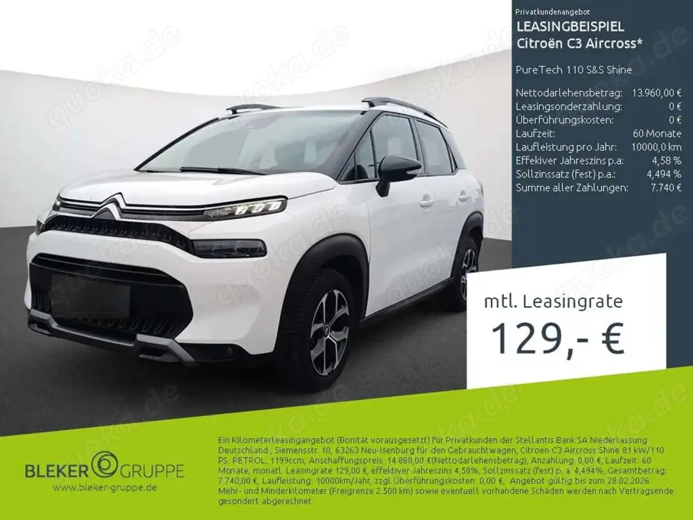Citroen C3 Aircross PureTech 110 SS Shine