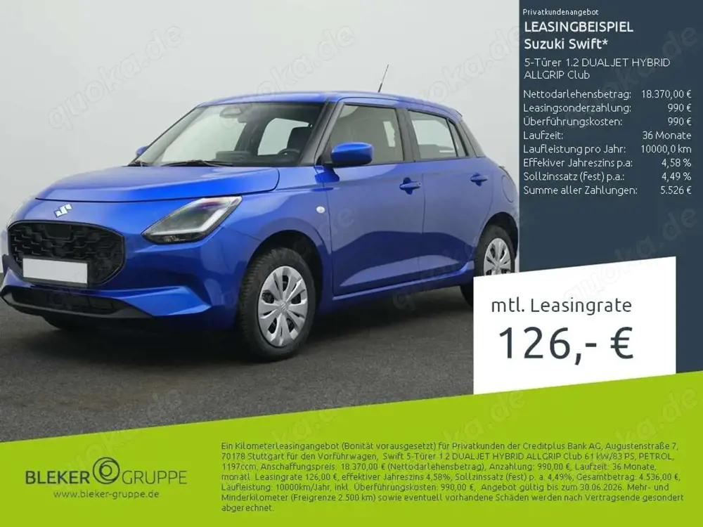Suzuki Swift 5-Türer 1.2 DUALJET HYBRID ALLGRIP Club