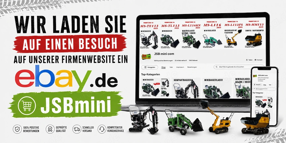 Lader Bagger Dumper - NEU 2026 - Direkt vom Hersteller JSB MINI