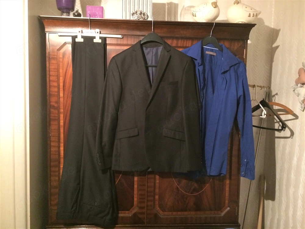  Anzug Hemd  Abitur  Abschlussball  Firmung  Konfirmation     Jugendbekleidung    Gr. 46