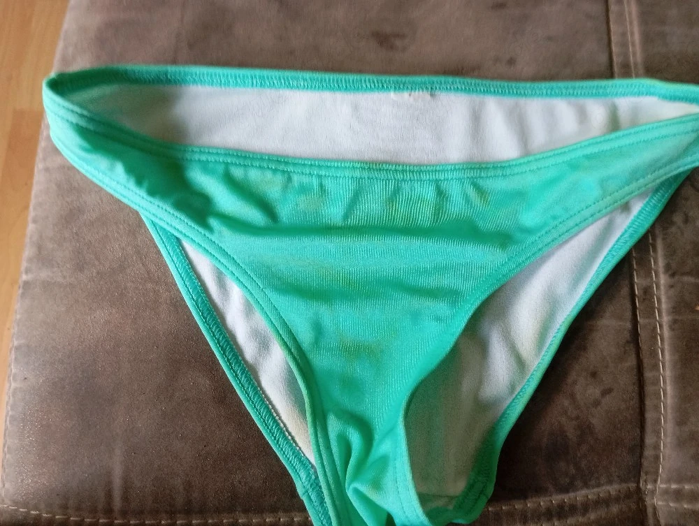 Slip mintgruen getragen Größe 38