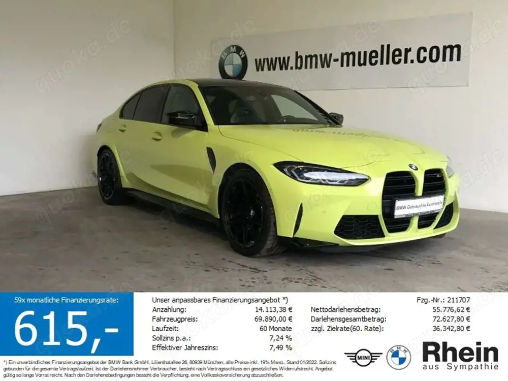 BMW M3 Comp LASER/HUD/MEMO/hk/M-SITZ/GALV/CAM/LHZ