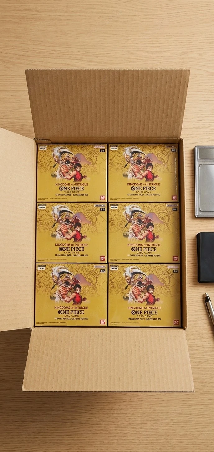 One Piece TCG - OP-04 Kingdoms of Intrigue - 6 Display Boxen (Halber Case)