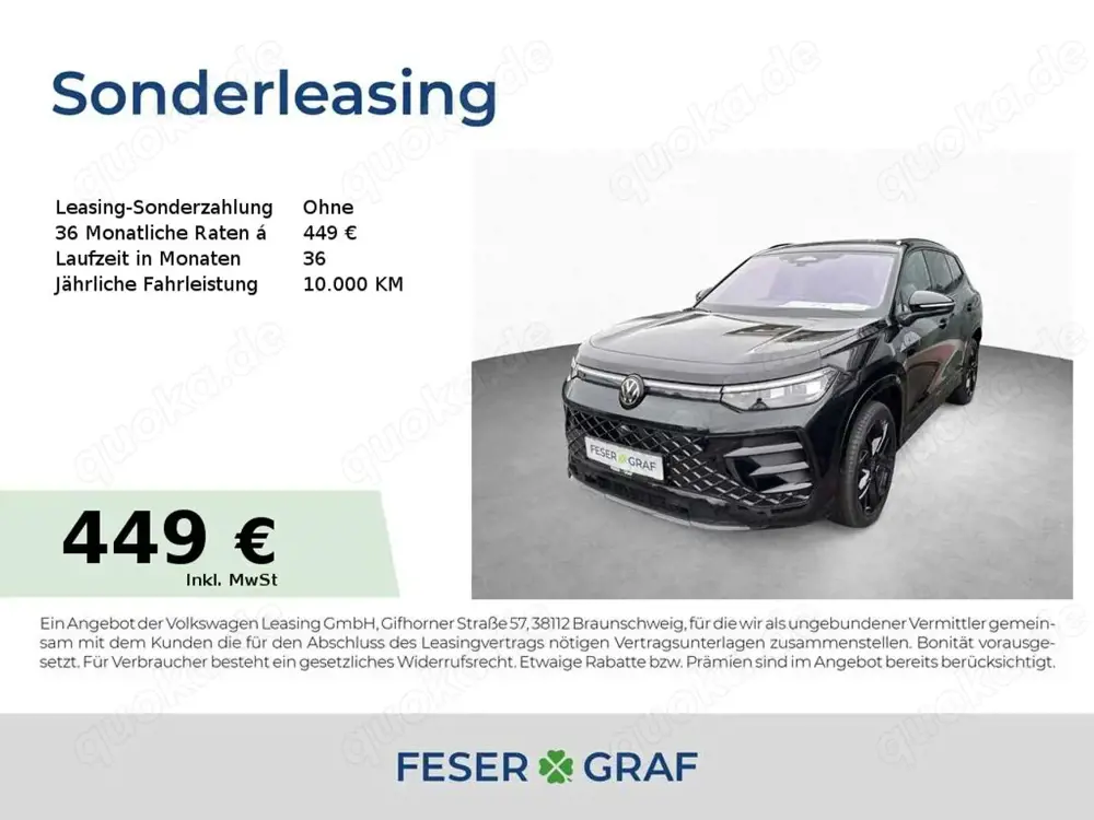 Volkswagen Tayron 2.0 TDI R-Line NAV BLACK AHK STANDHZ 20"