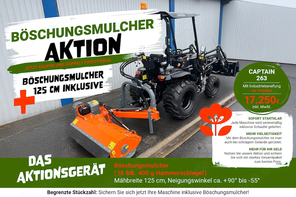 25 PS Captain 263 Traktor Schlepper Black Industriebereifung Frontlader EURO-Aufnahme 3. Steuerkreis