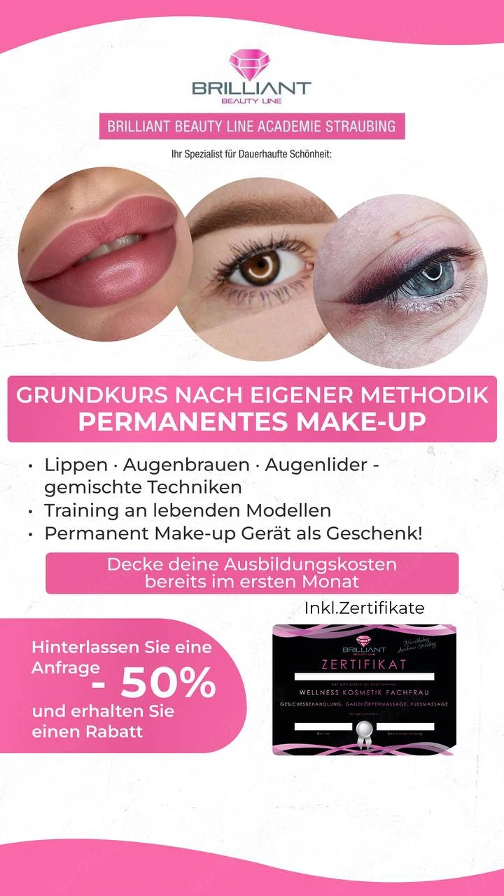 Brow Artist Ausbildung & PMU Basiskurs (3 Zonen)   50% Aktion! 
