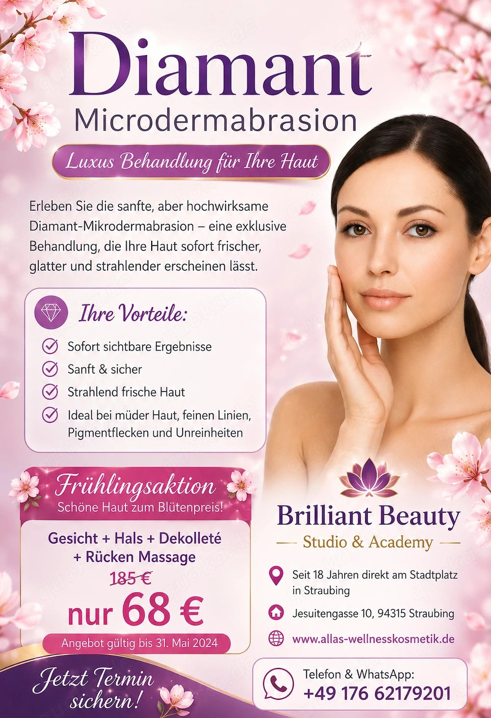 Diamant-Mikrodermabrasion Luxusbehandlung für strahlend schöne Haut Sichtbar nach 1 Sitzung