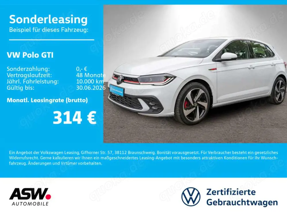 Volkswagen Polo GTI 2.0 TSI DSG LED Navi PDC ACC VC SHZ